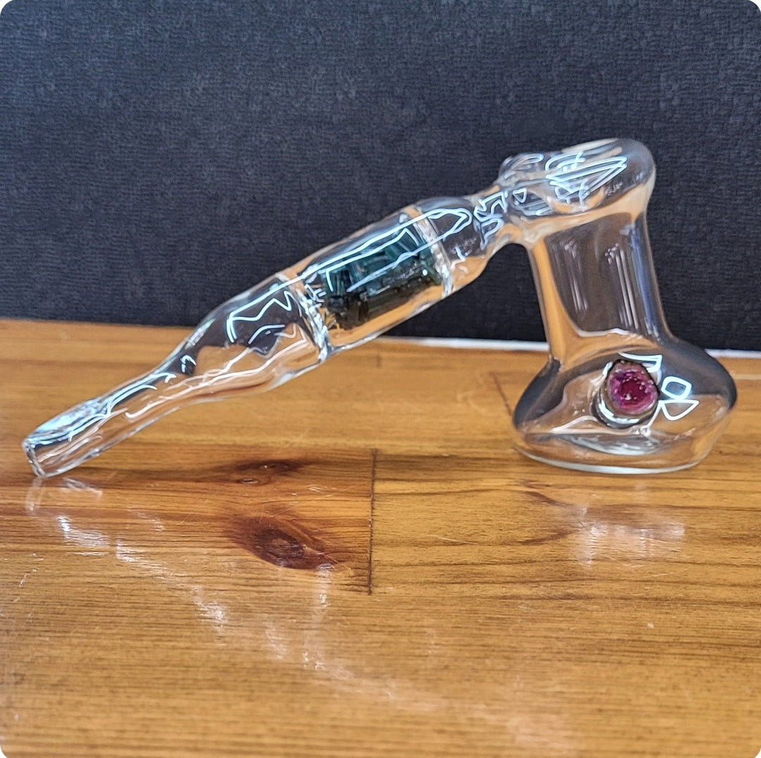 Tourmaline Heady-Glass Hammer bubbler