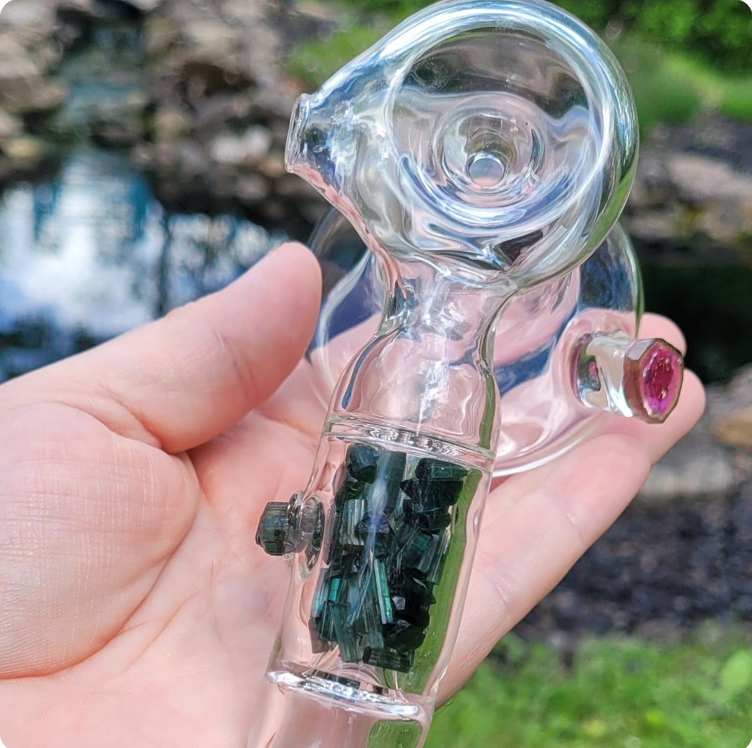 Tourmaline Heady-Glass Hammer bubbler